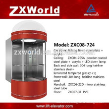 ZXC08-724 Full Glass Panoramic Passenger Elevator